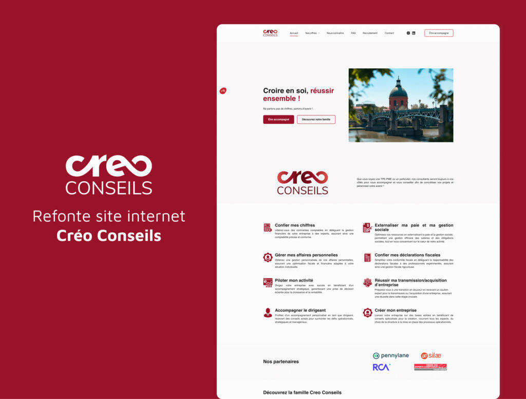 Site internet créo expertise - cabinet d'expertise comptable