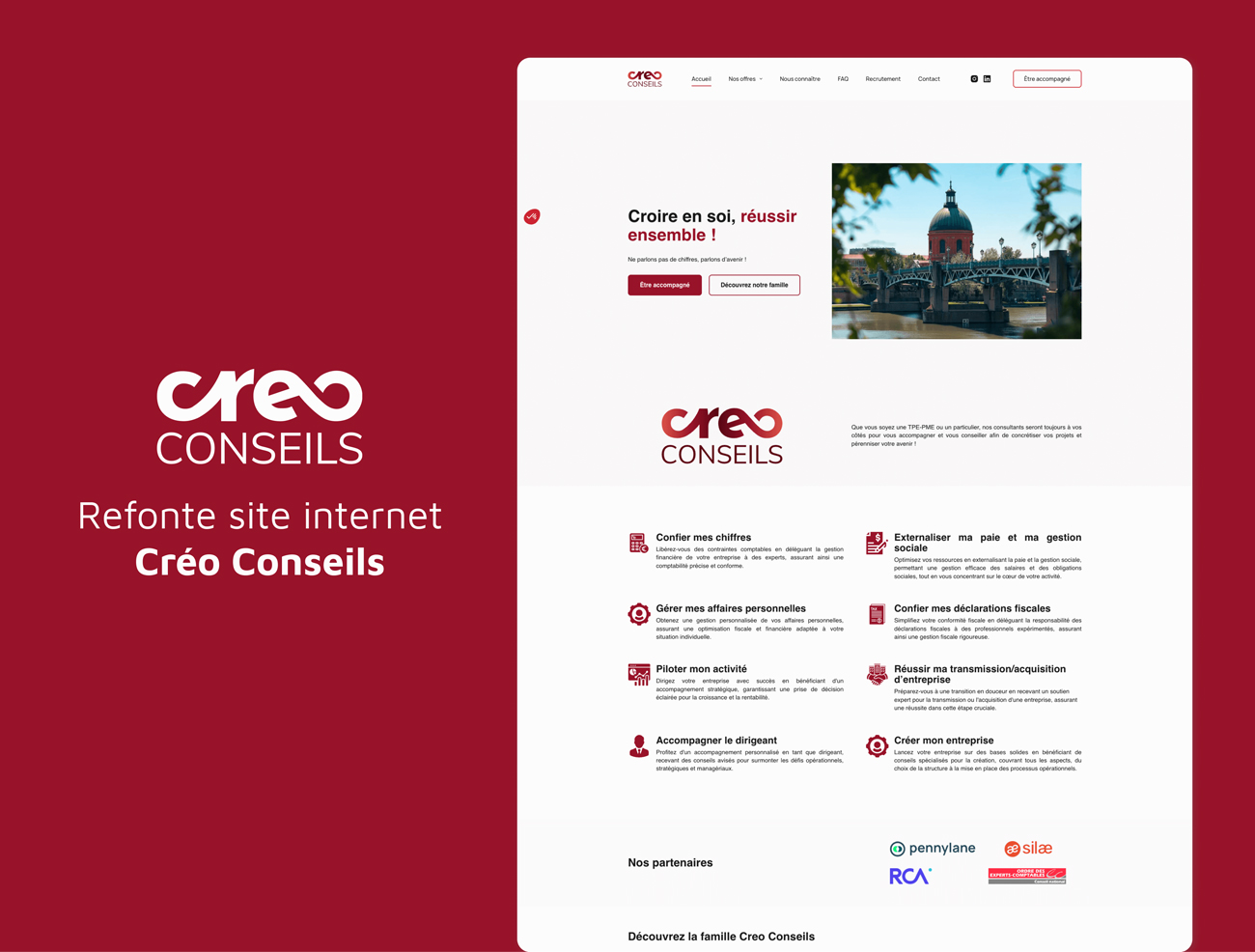 Site internet créo expertise - cabinet d'expertise comptable