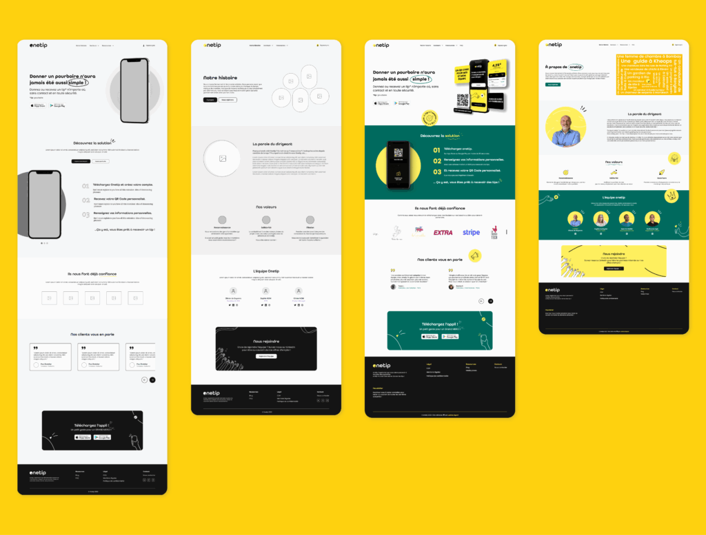 Wireframe maquette graphique onetip
