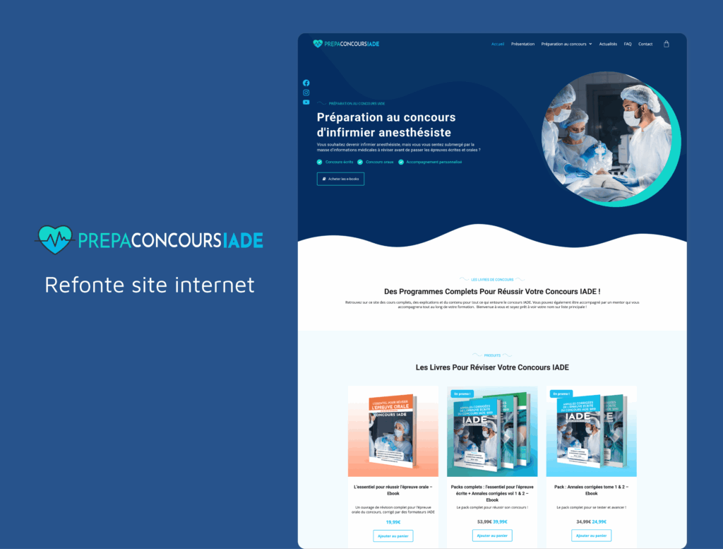 Miniature refonte site e-commerce PrépaconcoursIADE